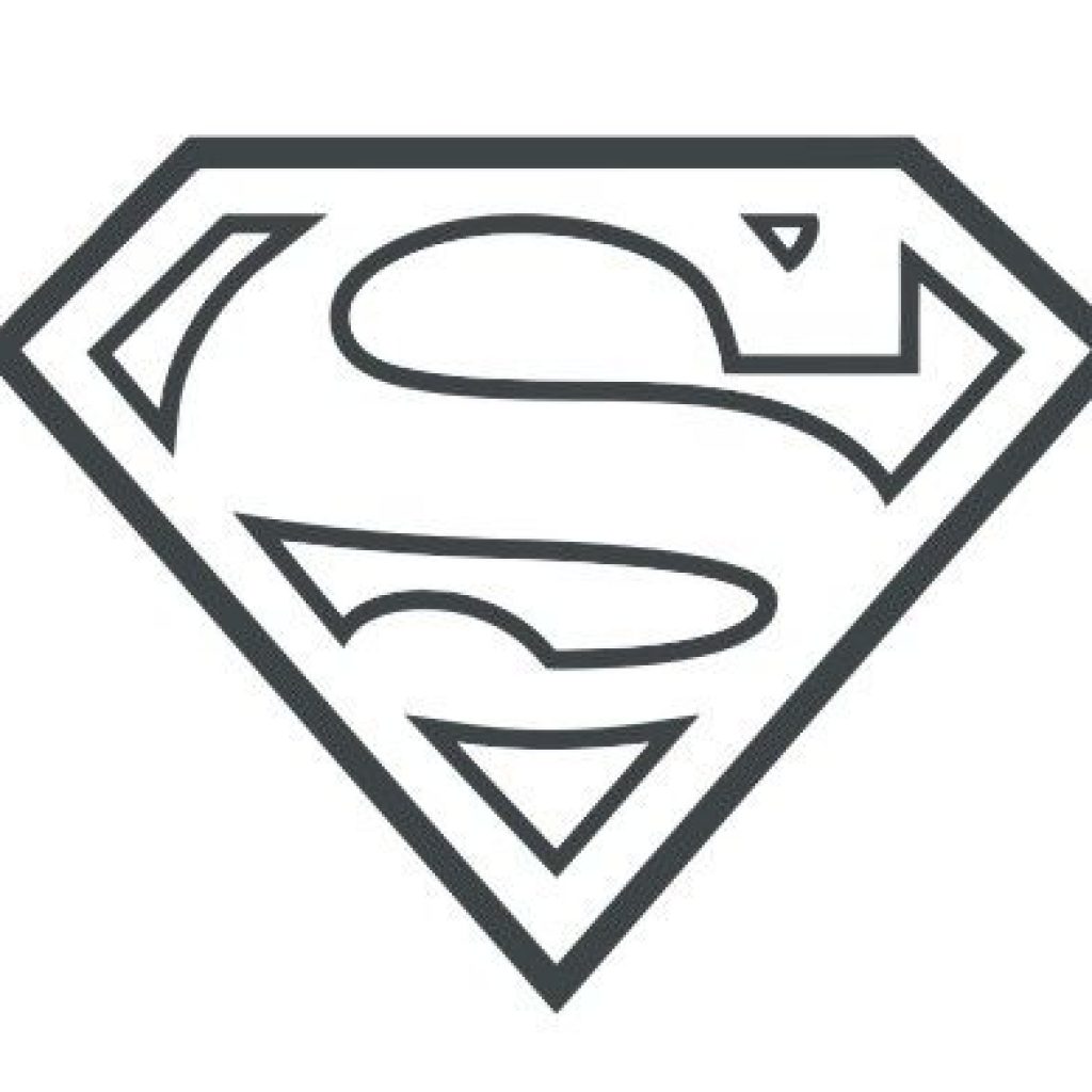 1024x1024 Superman Symbol Outline Music Clipart House Clipart Online Download
