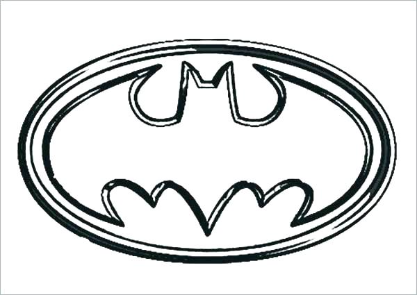 600x425 Batman Logo Coloring Pages