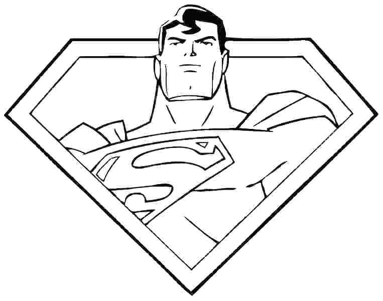 763x600 Superman Sign Coloring Pages