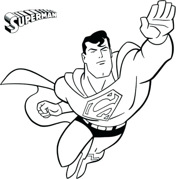 590x600 Superman Logo Coloring Template