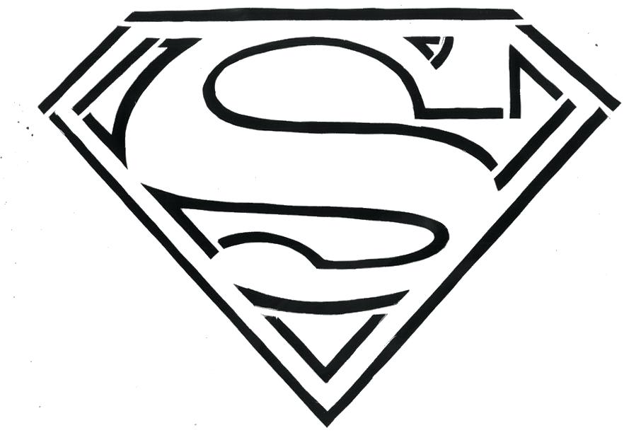 906x622 Superman Coloring Pictures Pix For Superman Logo Outline Drawing