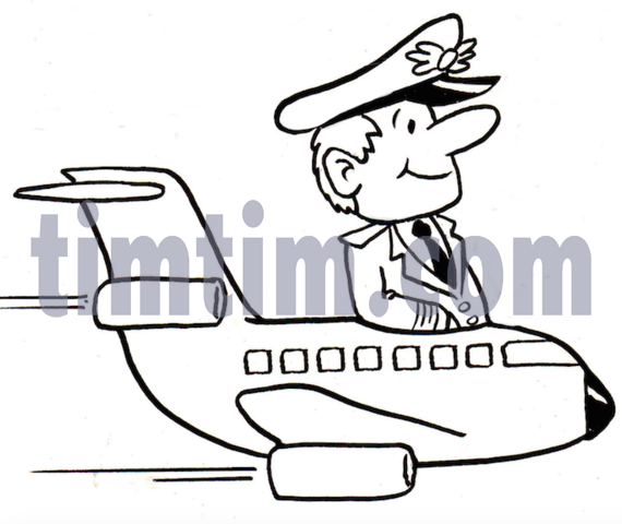 570x480 Free Drawing Of Airline Pilot Bw From The Category Holidays