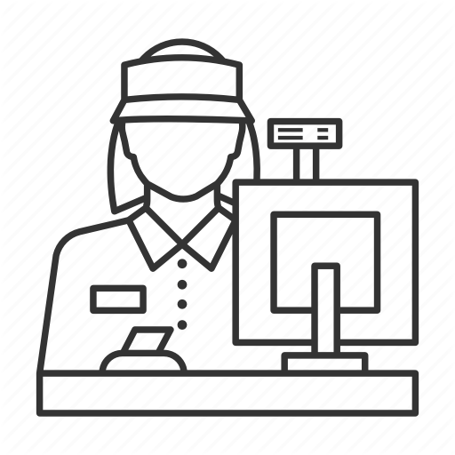 512x512 assistant, cashier, seller, shop, store, supermarket, woman icon