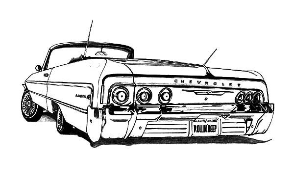 600x375 Free Coloring Pages Of Low Rider Cars With Lowrider Coloring Pages