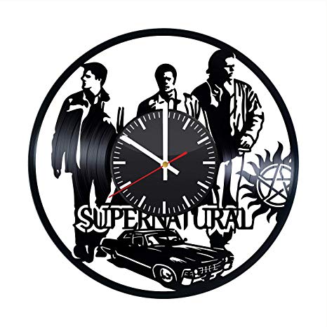 466x466 Supernatural Vinyl Record Wall Clock, Dean Sam Castiel