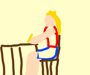 300x250 Superwoman Drawing