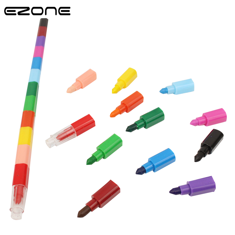 800x800 Ezone Colors Wax Crayon Building Blocks Crayons For Kids