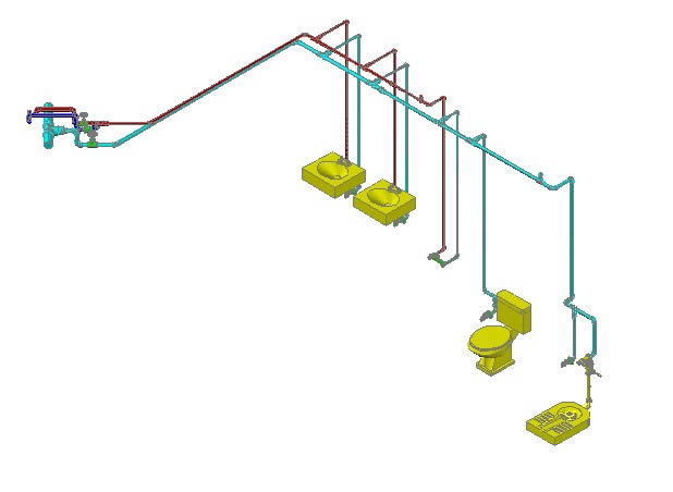 618x452 Toilet Water Supply Detail In Autocad Cad