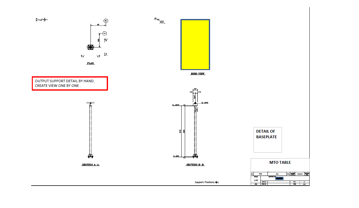 1150x668 Make Support Detail Drawing And Material Take Off For Support