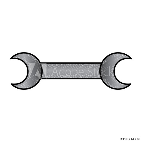 500x500 Technology Spanner Tool Support Service Vector Illustration