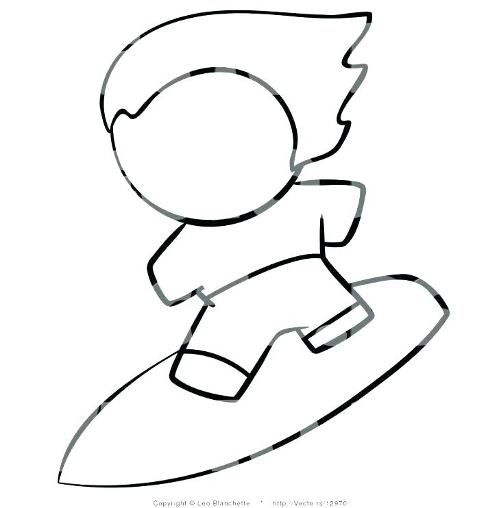 728x742 Surfboard Coloring