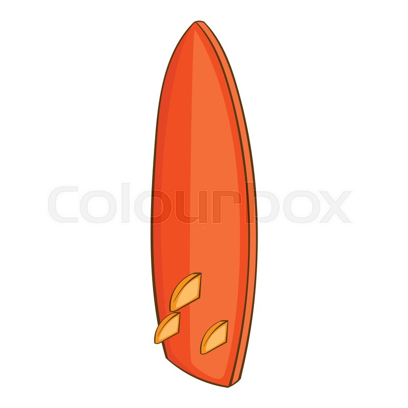 800x800 Surfboard Icon Cartoon Illustration Stock Vector Colourbox