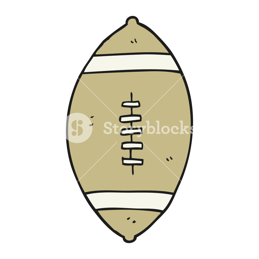1000x1000 Freehand Drawn Cartoon Football Royalty Free Stock Image