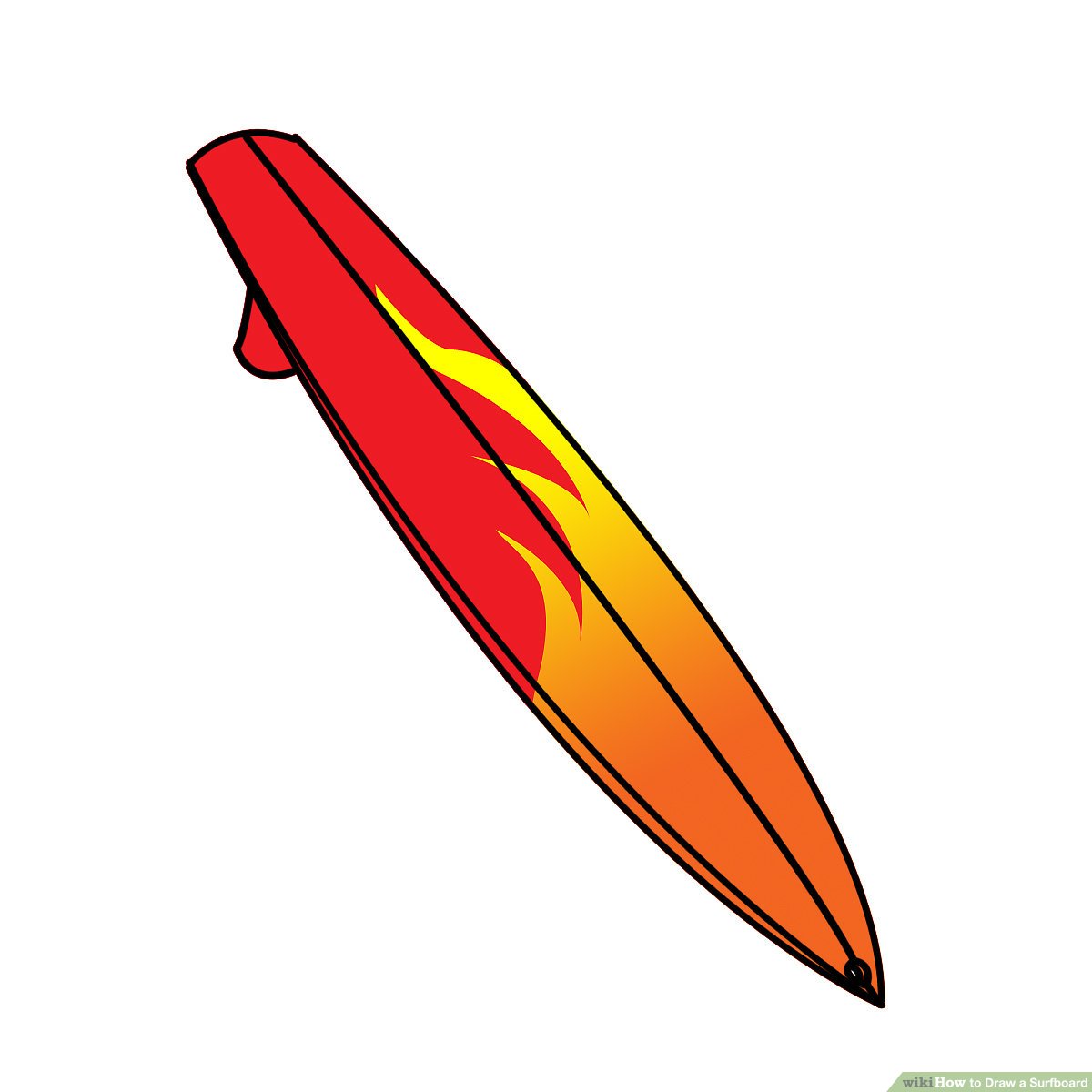 1200x1200 How To Draw A Surfboard Steps
