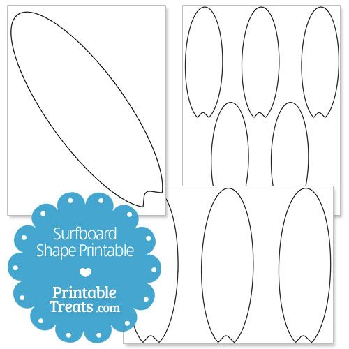 500x500 Printable Surfboard Shape Template