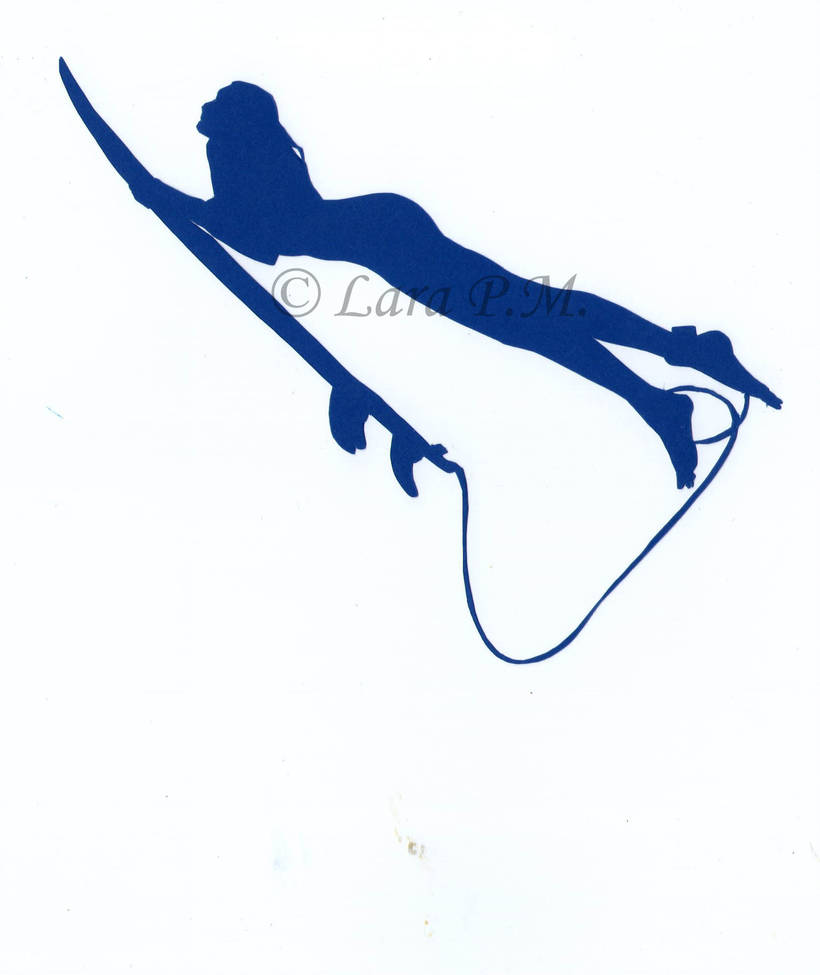 820x975 Surfer Girl Papercutting