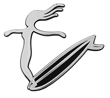 425x378 Hang Ten Surfer Girl Surfing Auto Emblem Car Decal