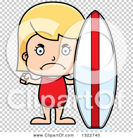 450x470 Clipart Of A Cartoon Mad Blond White Surfer Girl