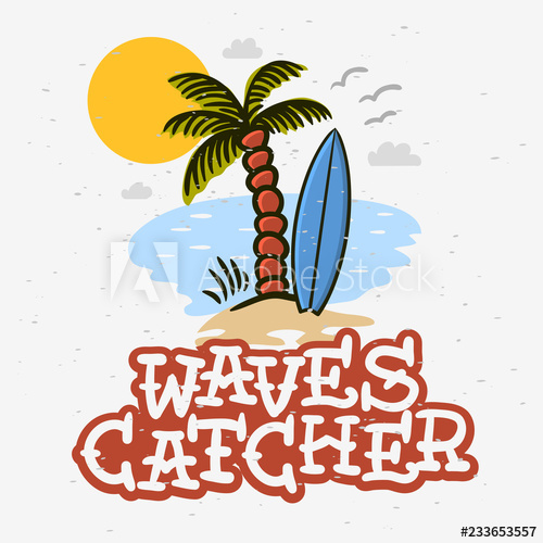 500x500 Surfing Surf Themed Hand Drawn Traditional Old School Tattoo