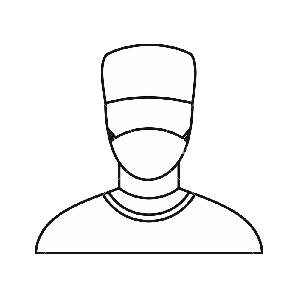 1000x1000 Surgeon Icon In Outline Style Isolated On White Background Job