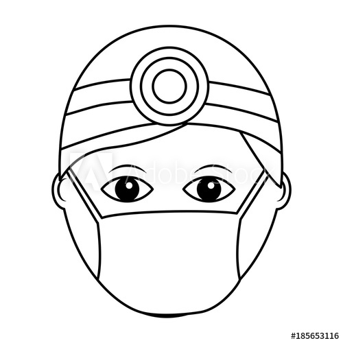 500x500 Professional Surgeon Medical Uniform Clothes Vector Illustration