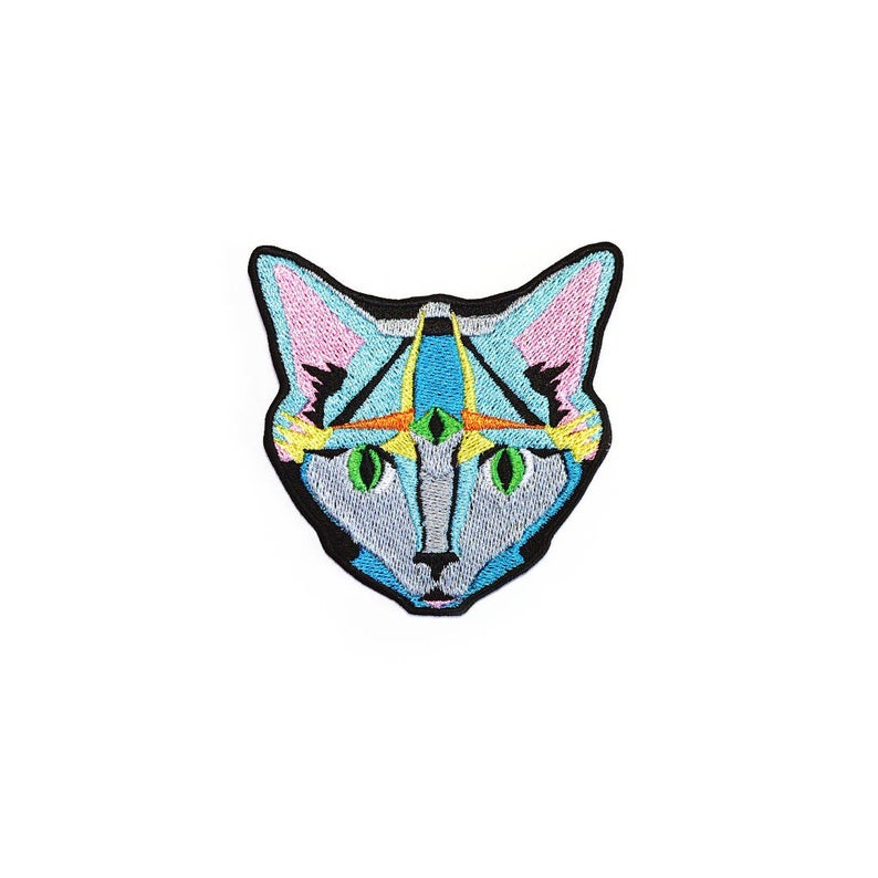 794x794 Illuminati Cat Patch Iron On Embroidered Patches Applique Etsy