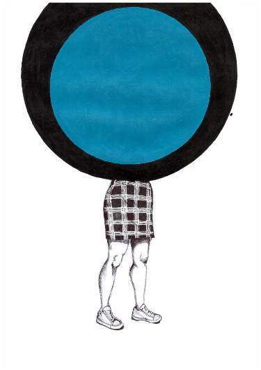 375x530 Original Surrealism Fashion Ballpoint Pen Drawings For Sale