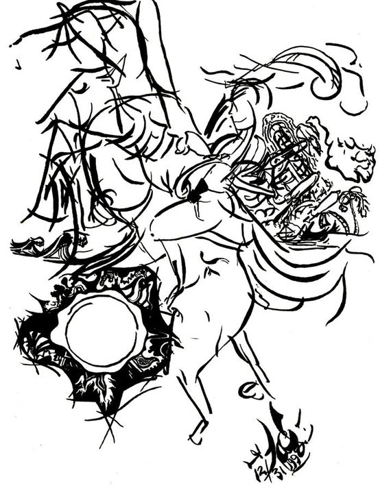 570x715 Surrealist Surrealism Art Pen And Ink Drawing Pen And Etsy