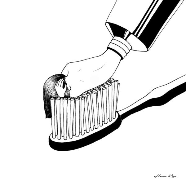 600x600 Black And White Surreal Illustrations