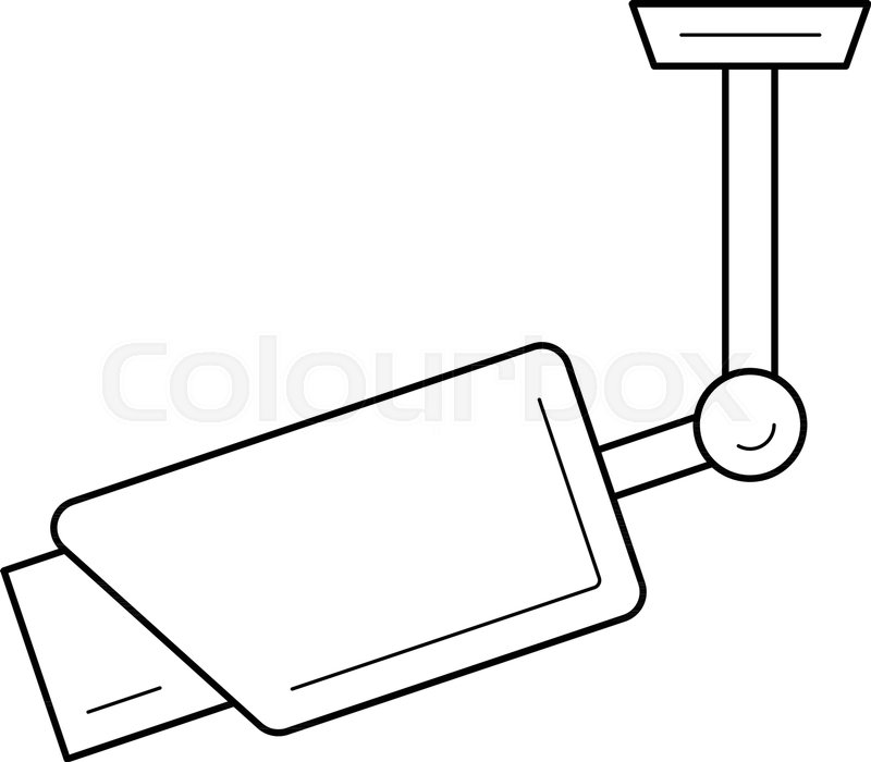 800x700 Outdoor Surveillance Camera Vector Stock Vector Colourbox