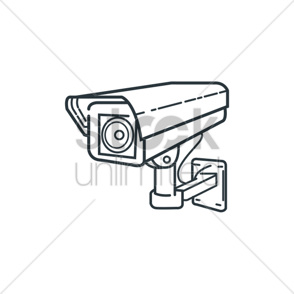 600x600 Surveillance Camera Vector Image
