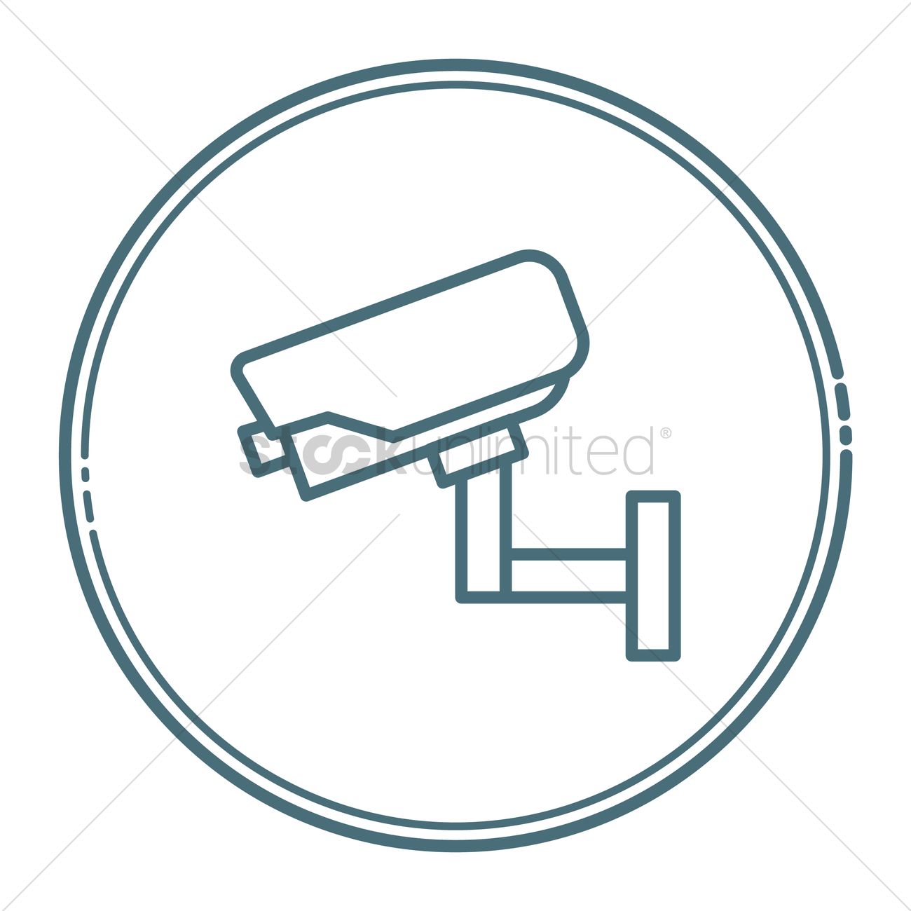 1300x1300 Surveillance Camera Vector Image