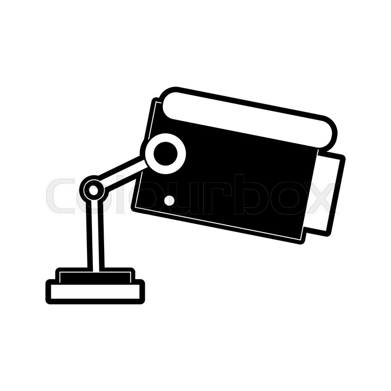 800x800 Surveillance Camera Sideview Icon Stock Vector Colourbox