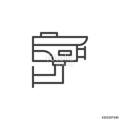 500x500 Cctv Camera Outline Icon Linear Style Sign For Mobile Concept