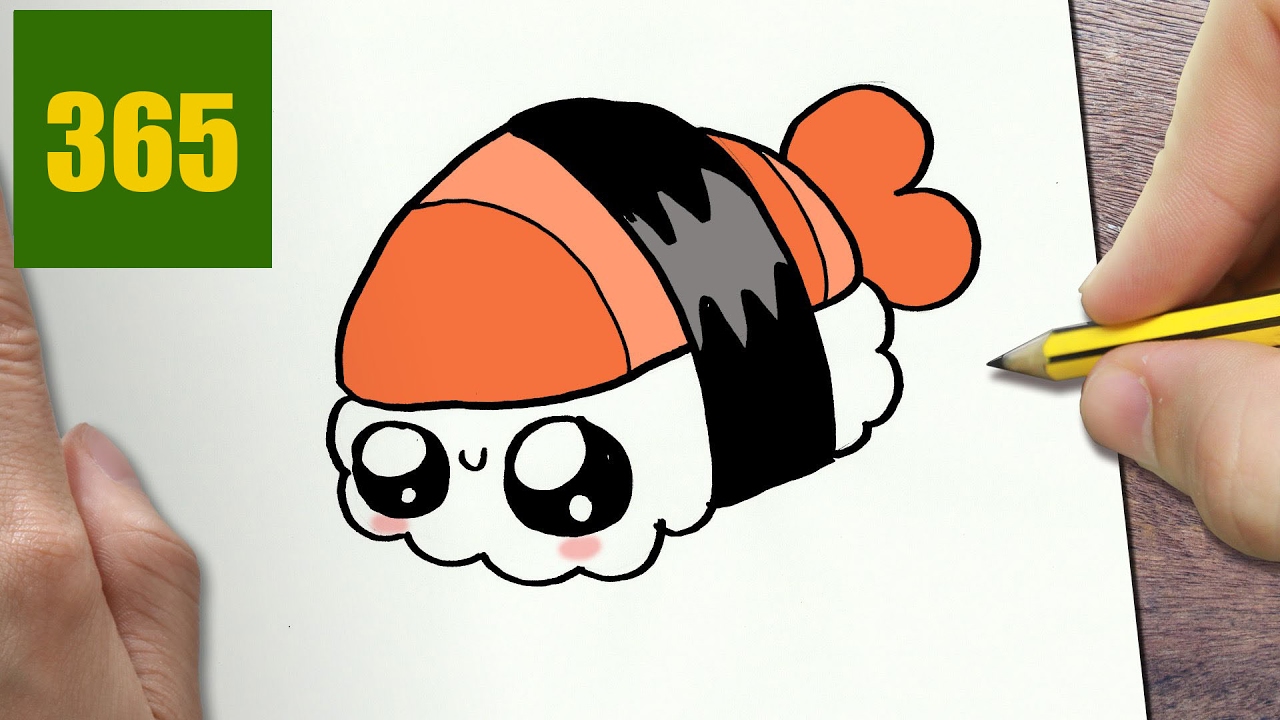 1280x720 How To Draw A Sushi Cute, Easy Step