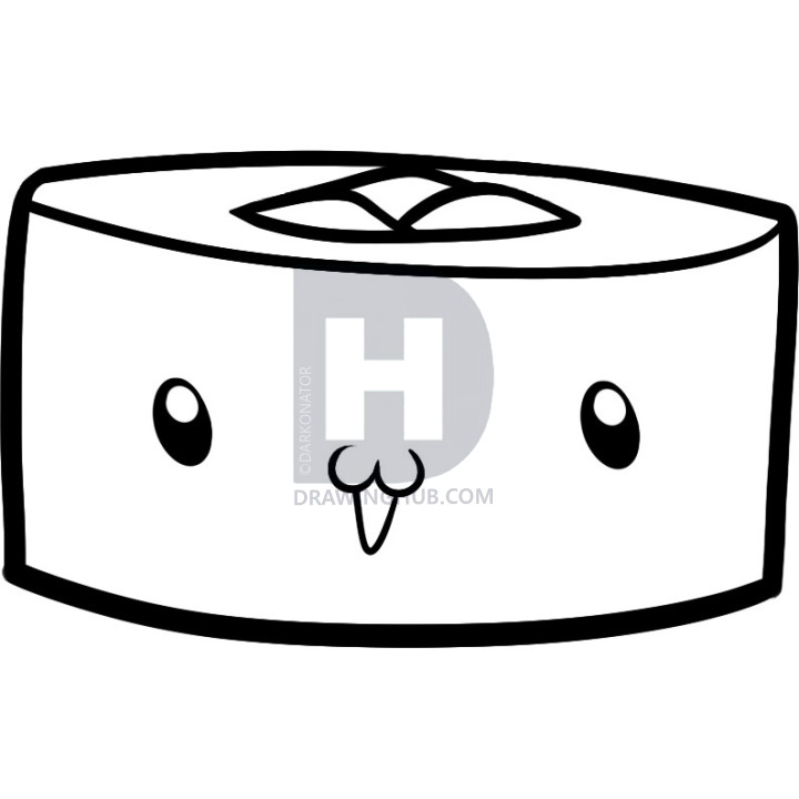 720x720 how to draw sushi, sushi, step