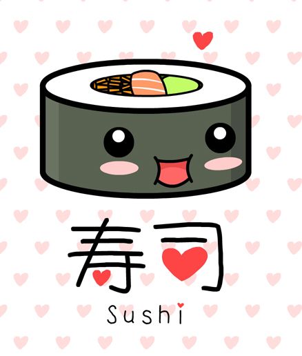 438x516 Kawaii Things Sushi Drawing