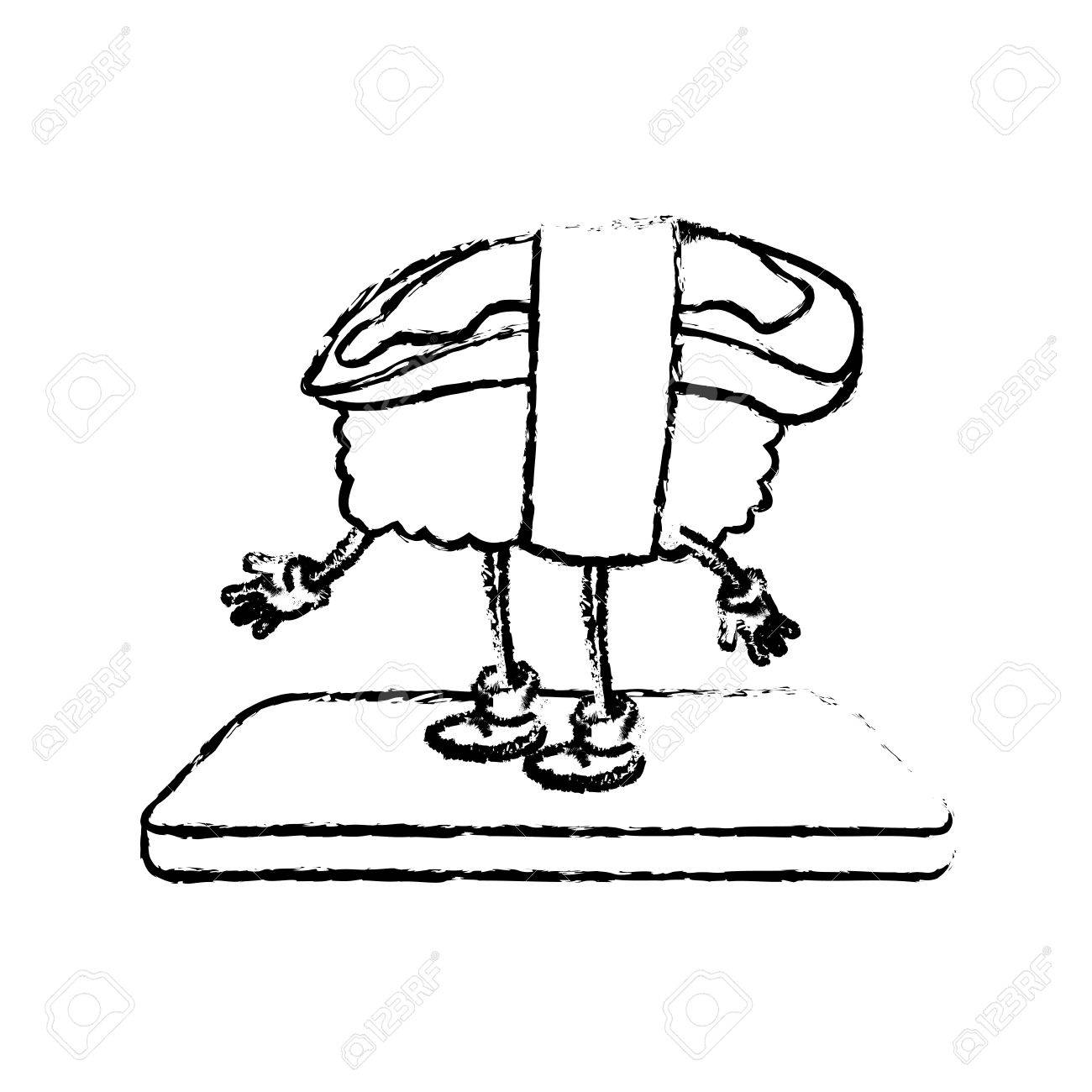 1300x1300 Sushi Drawing Free Download