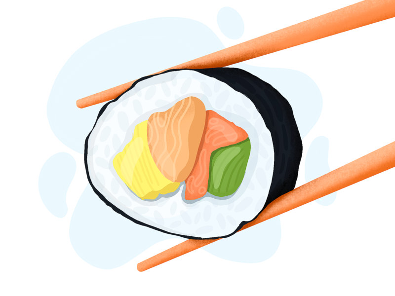 800x600 Sushi Illustration