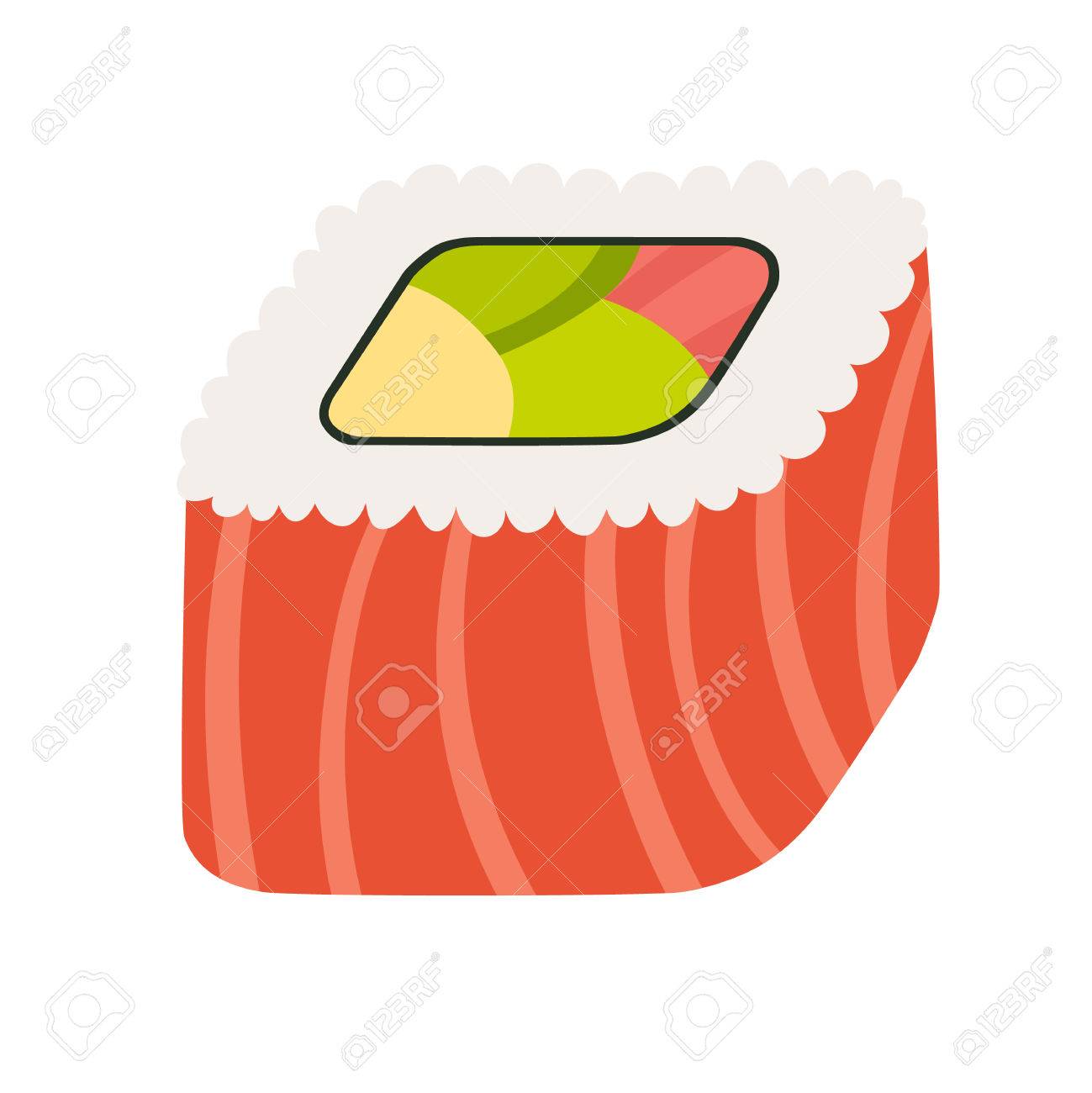 1299x1300 Drawn Sushi Tuna Sushi