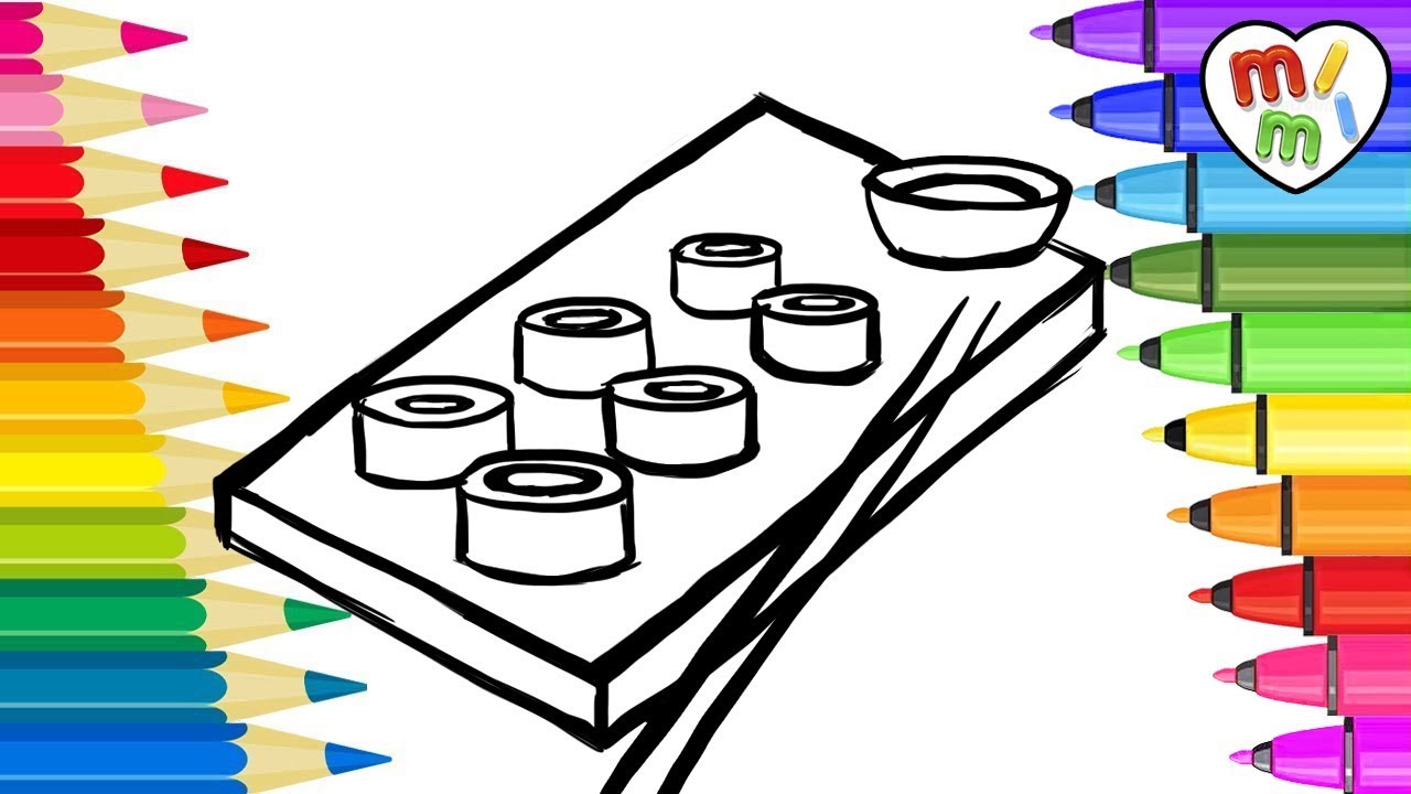 1280x720 How To Draw Sushi Roll For Kids + Drawing And Coloring Food +