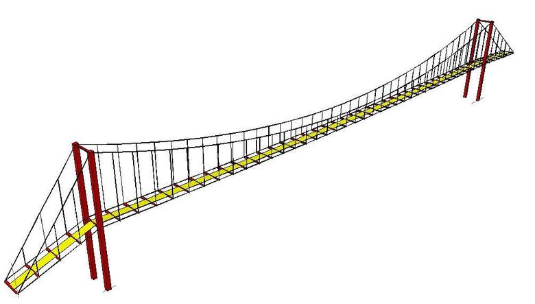 780x443 meter long pedestrian suspension bridge freelancer