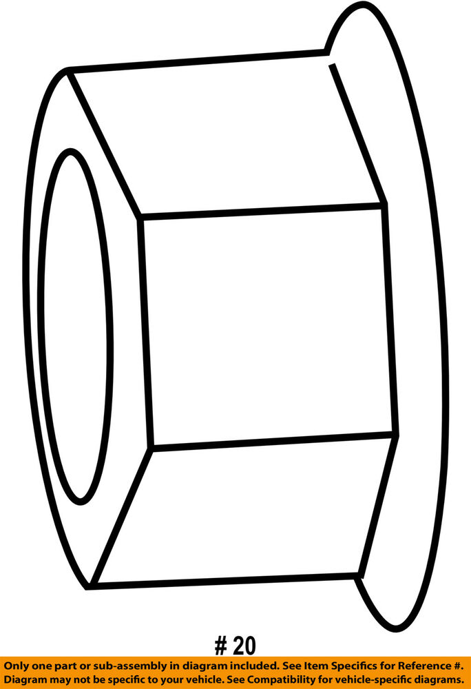 684x1000 Ford Oem Rear Suspension Lateral Arm Nut Ebay