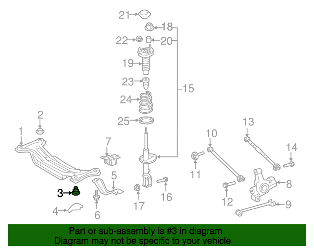 640x512 Suspension Cross Member Lower Insulator
