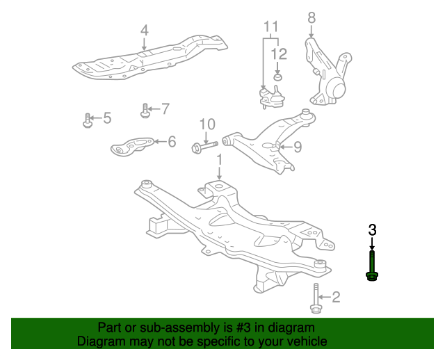 640x512 Suspension Cross Member Rear Bolt