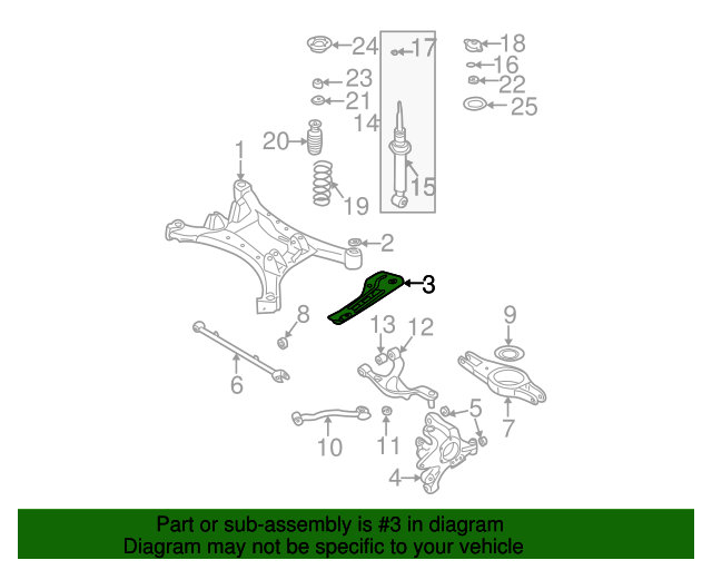 640x512 Suspension Cross Member Stay