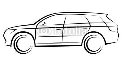 400x200 Illustration Of A Suv Car With A Dynamic Silhouette Buy Photos