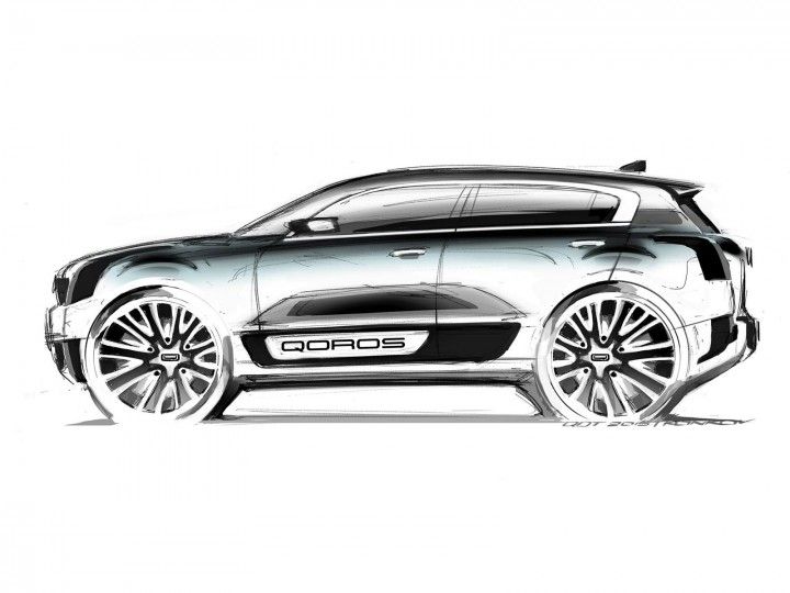 720x540 qoros teases compact hybrid suv concept concept, car sketch