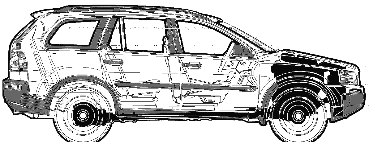 1193x467 Suv Drawing Concept For Free Download