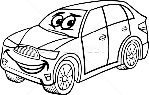 600x383 Suv Car Cartoon Coloring